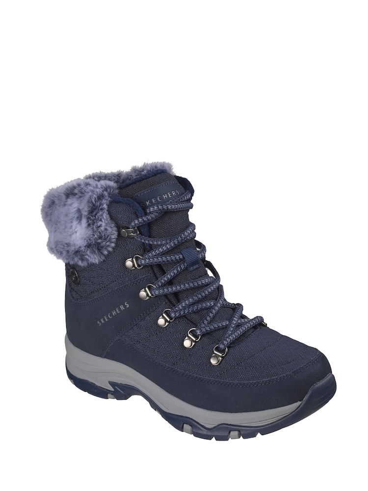 Skechers Blue Trego Stormie Frost Ankle Boots - Image 2 of 3