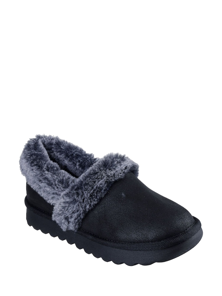Skechers Black Cosy Up Slippers - Image 2 of 4