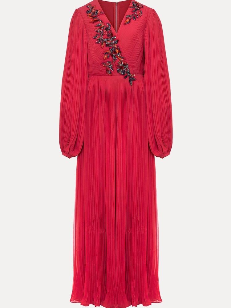 Phase Eight Pink Lillian Pleated Wrap Maxi Dress - Image 7 of 7 Phase Eight Pink Lillian Pleated Wrap Maxi Dress - Image 7 of 7