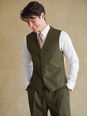 Barbour® Green Donegal Waistcoat - Image 1 of 9