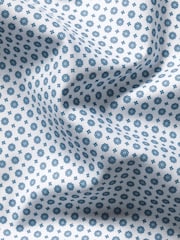 Charles Tyrwhitt Blue Non-Iron Stretch Geometric Print Shirt - Image 7 of 7