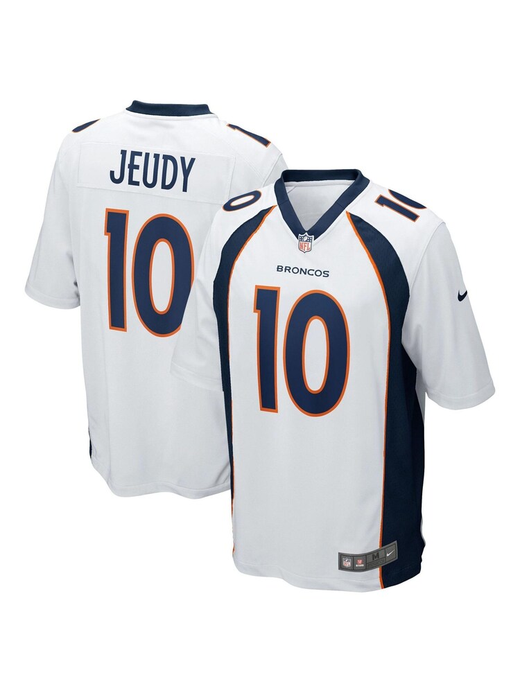 Nike White NFL Denver Broncos Road Game Jersey - Jerry Jeudy - Image 1 of 3