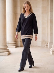 Roman Black Tipping Jumper - Image 2 of 4