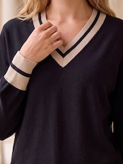 Roman Black Tipping Jumper - Image 4 of 4