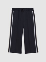 Reiss Navy Tayana 4-9 yrs Wide Leg Side Stripe Joggers - Image 2 of 6