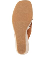 DKNY Tan Brown Marynx Band Wedge Suede Espadrilles - Image 4 of 5