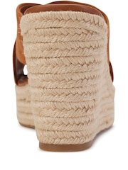 DKNY Tan Brown Marynx Band Wedge Suede Espadrilles - Image 5 of 5