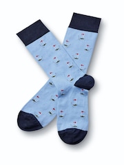 Charles Tyrwhitt Blue golf novelty socks - Image 1 of 2