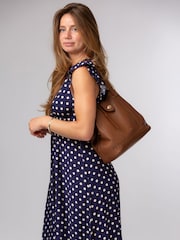 Pure Luxuries London Brown 'Nicole' Leather Handbag - Image 2 of 7