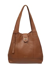 Pure Luxuries London Brown 'Nicole' Leather Handbag - Image 4 of 7