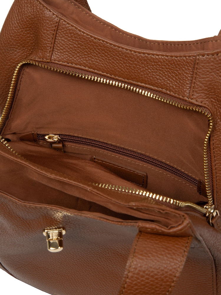 Pure Luxuries London Brown 'Nicole' Leather Handbag - Image 7 of 7 Pure Luxuries London Brown 'Nicole' Leather Handbag - Image 7 of 7