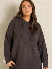 Evans Brown Knitted Hoodie - Image 1 of 6