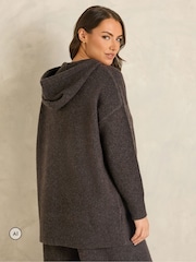 Evans Brown Knitted Hoodie - Image 3 of 6