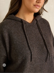 Evans Brown Knitted Hoodie - Image 4 of 6