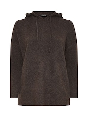 Evans Brown Knitted Hoodie - Image 5 of 6