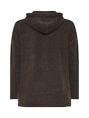 Evans Brown Knitted Hoodie - Image 6 of 6