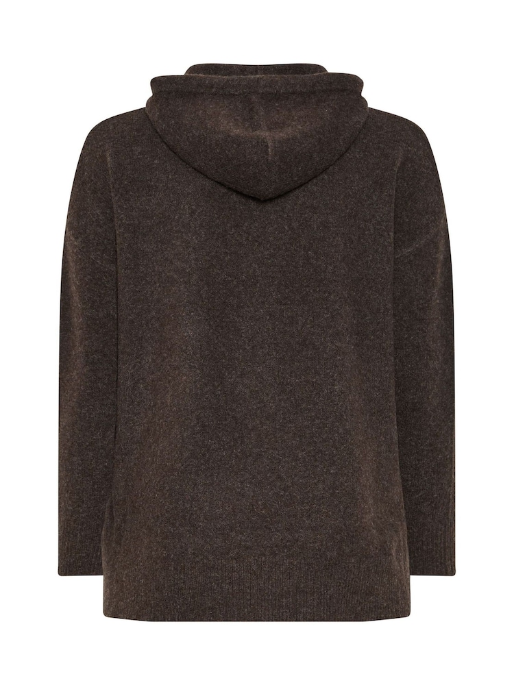Evans Brown Knitted Hoodie - Image 6 of 6 Evans Brown Knitted Hoodie - Image 6 of 6