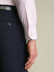 Charles Tyrwhitt Pink Non-Iron Performance Twill Print Shirt - Image 4 of 7