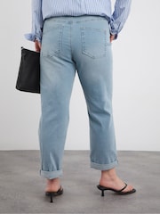 Simply Be Light Blue 24/7 Boyfriend Jeans - Image 2 of 3