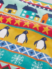 Frugi Blue Grown Ups Christmas Forest Jumper - Image 3 of 3