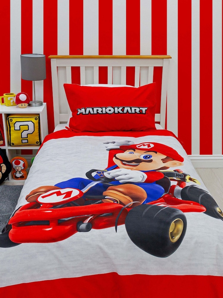 Character Red Super Mario Single Duvet Set - Image 1 of 2