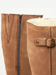 FatFace Brown Calista Knee High Shearling Boots - Image 4 of 4