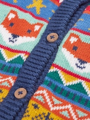 Frugi Blue Christmas Wenn Fair Isle Waistcoat - Image 5 of 5