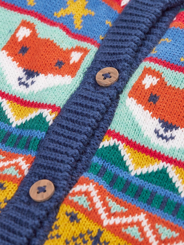 Frugi Blue Christmas Wenn Fair Isle Waistcoat - Image 5 of 5 Frugi Blue Christmas Wenn Fair Isle Waistcoat - Image 5 of 5