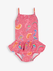 JoJo Maman Bébé Pink Flamingo Swimsuit with Integral Nappy - Image 5 of 6
