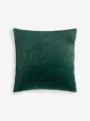 Green 50 x 50cm Plush Faux Fur Cushion - Image 3 of 5