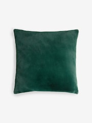 Green 50 x 50cm Plush Faux Fur Cushion - Image 4 of 5