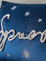 Catherine Lansfield Blue Sparkle Soft To Touch Cushion - Image 2 of 4