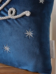 Catherine Lansfield Blue Sparkle Soft To Touch Cushion - Image 3 of 4