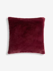 Purple 50 x 50cm Plush Faux Fur Cushion - Image 3 of 5