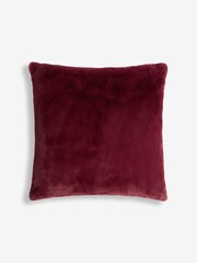 Purple 50 x 50cm Plush Faux Fur Cushion - Image 4 of 5