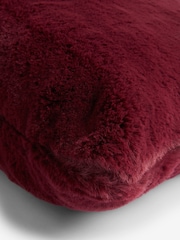 Purple 50 x 50cm Plush Faux Fur Cushion - Image 5 of 5