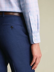 Charles Tyrwhitt Blue Non-Iron Prince Of Wales Shirt - Image 3 of 7