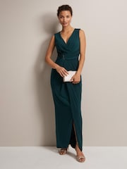 Phase Eight Dark Green Christabel Maxi Dress - Image 1 of 6