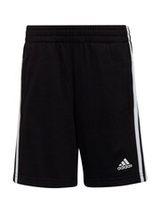 adidas Black Sportswear Essentials 3-Stripes Shorts - Image 2 of 7