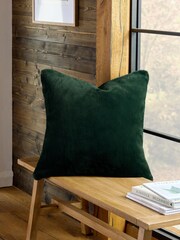Green 59 x 59cm Plush Faux Fur Cushion - Image 1 of 5