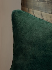 Green 59 x 59cm Plush Faux Fur Cushion - Image 2 of 5