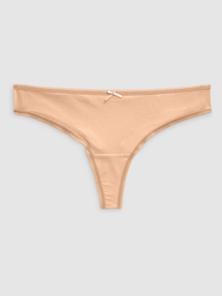 Praline Nude Thong Microfibre Knickers 7 Pack - Image 4 of 4