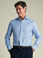 Charles Tyrwhitt Blue Egyptian Cotton Twill large check Shirt - Image 1 of 7