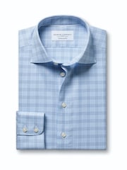 Charles Tyrwhitt Blue Egyptian Cotton Twill large check Shirt - Image 5 of 7
