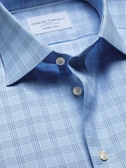 Charles Tyrwhitt Blue Egyptian Cotton Twill large check Shirt - Image 6 of 7