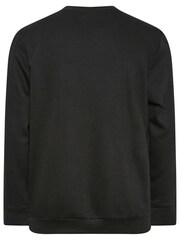 BadRhino Big & Tall Black Crew Neck Sweatshirt With Pocket - Image 4 of 4