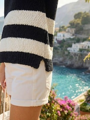Roman Black Stripe V-Neck Knit Vest - Image 4 of 4