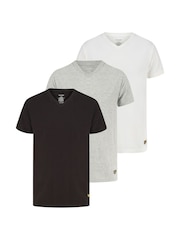 Lyle & Scott Black/White/Grey V-Neck Lounge T-Shirts 3 Pack - Image 1 of 6