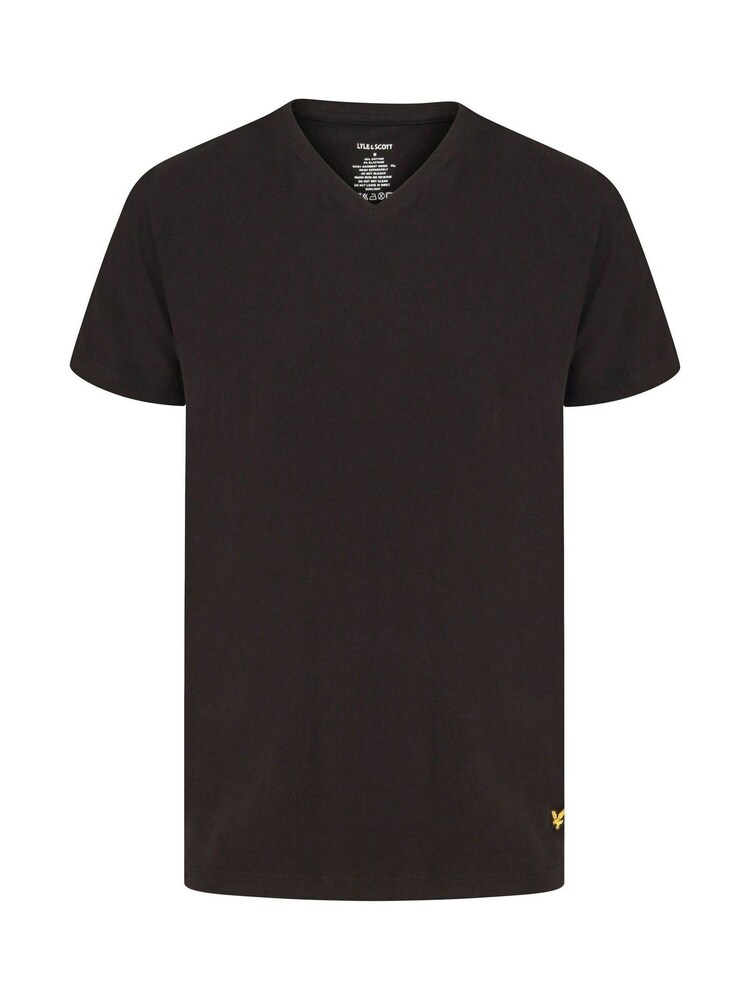 Lyle & Scott Black/White/Grey V-Neck Lounge T-Shirts 3 Pack - Image 2 of 6