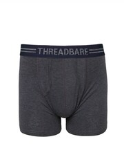 Threadbare Black/Slate/Grey A-Front Trunks 5 Pack - Image 2 of 5